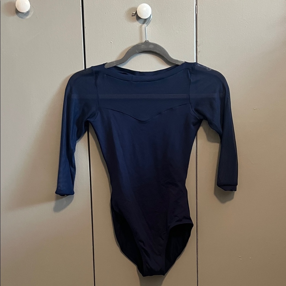 So Danca Deep Blue with mesh Women's leotard